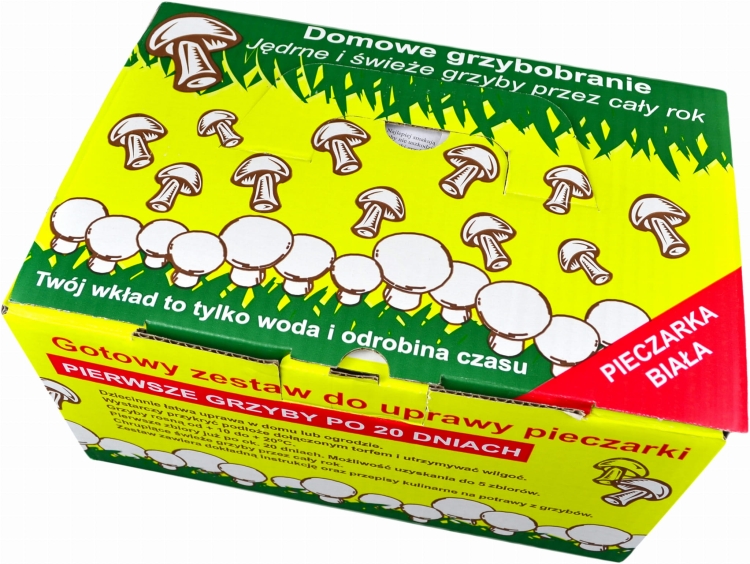 Pieczarka Biała Grzybnia 5kg Gotowe Podłoże Pieczarki Białej Grzyby w Domu i Ogrodzie