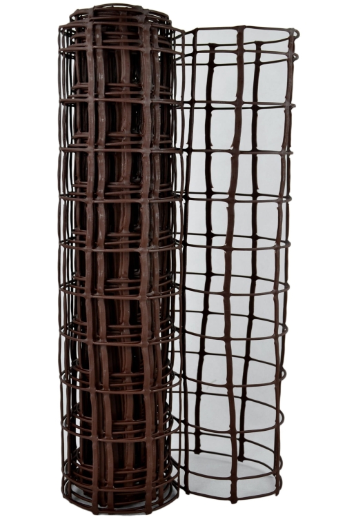 Siatka PCV Brązowa 50cm 5m oczko 50x50mm Nortene Megasquare Brąz Plastikowa 0,5x5m