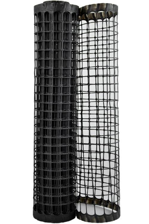 Siatka PCV ANTRACYTOWA 50cm 5m oczko 20x20mm Nortene Maxisquare Antracyt Plastikowa 0,5x5m