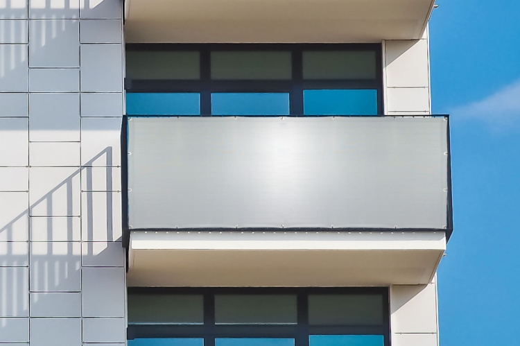 Mata Osłonowa Panama SZARA szyta na WYMIAR metry Balkon Taras Balustradę