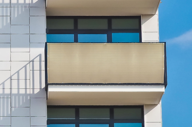 Mata Osłonowa Panama BEŻ szyta na WYMIAR metry Balkon Taras Balustradę