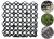 Kratka Parkingowa Trawnikowa 50x50cm 40mm Czarna Krata Drogowa płyta ażurowa Stella Green SG1 B Geokrata