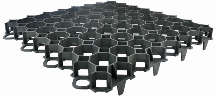 Kratka Parkingowa Trawnikowa 50x50cm 40mm Czarna Krata Drogowa płyta ażurowa Stella Green SG1 B Geokrata