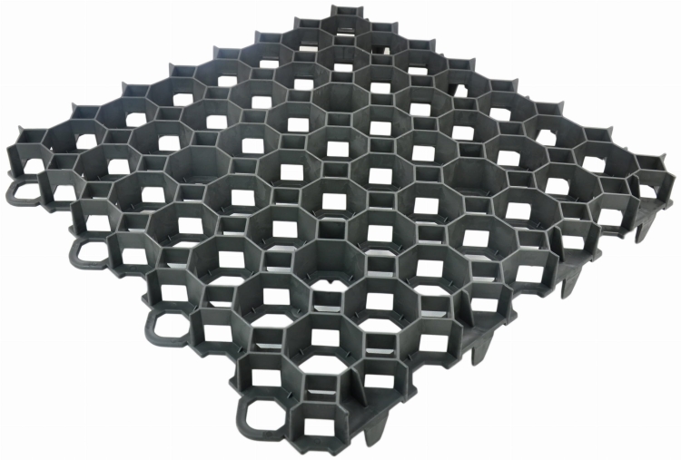 Kratka Parkingowa Trawnikowa 50x50cm 40mm Czarna Krata Drogowa płyta ażurowa Stella Green SG1 B Geokrata