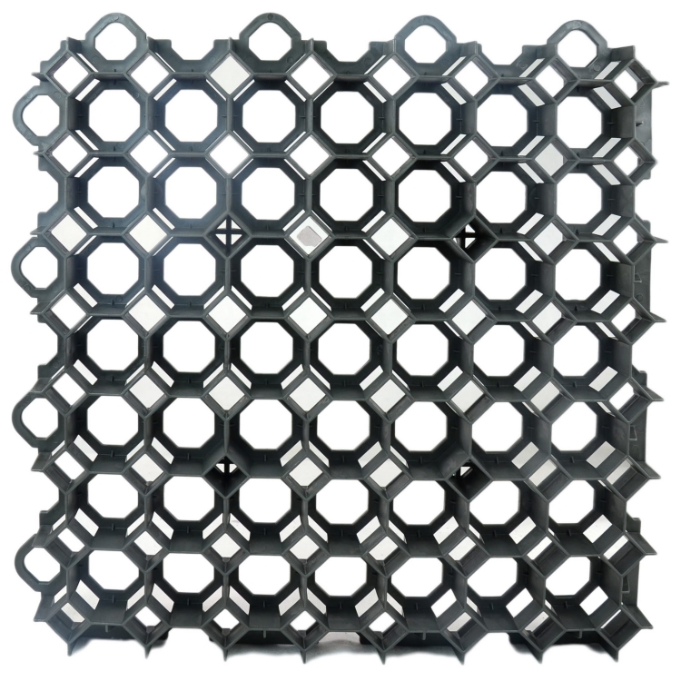 Kratka Parkingowa Trawnikowa 50x50cm 40mm Czarna Krata Drogowa płyta ażurowa Stella Green SG1 B Geokrata