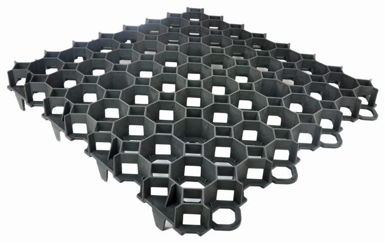 Kratka Parkingowa Trawnikowa 50x50cm 40mm Czarna Krata Drogowa płyta ażurowa Stella Green SG1 B Geokrata
