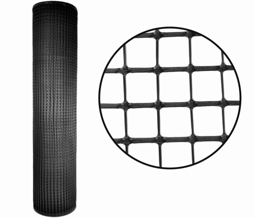 Siatka Plastikowa CZARNA 120cm 50m Rabatowa Ogrodowa PCV 1,2m K-120/15 ANTRACYT