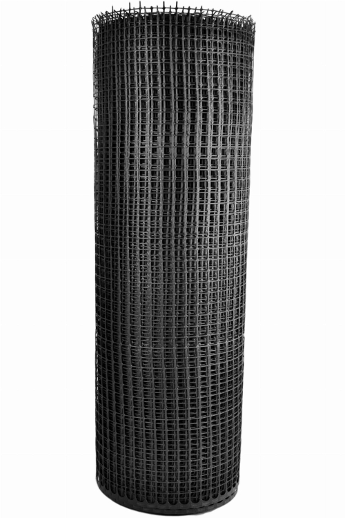 Siatka Plastikowa CZARNA 60cm 50m Rabatowa Ogrodowa PCV 0,6m K-60/15 ANTRACYT