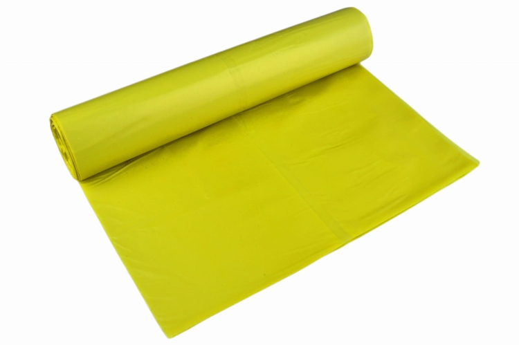 Worki do Segregacji Odpadów 60L ŻÓŁTE 25szt 70x110cm na PLASTIK i METAL