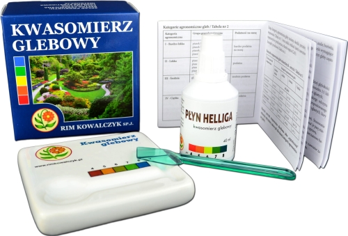 Tester pH Kwasomierz Glebowy Ceramiczny - komplet płytka ceramiczna+ płyn Helliga 40ml