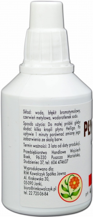 Płyn Heliga 40ml tester pH kwasomierz zapas