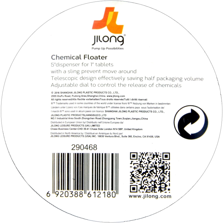 JILONG Pływak Dozownik Chloru Mały 290468