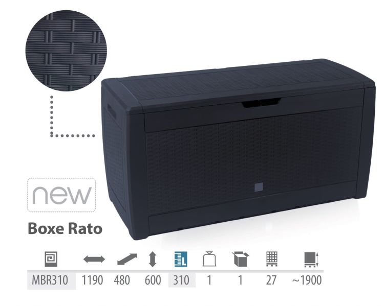 Skrzynia MBR310-S433 Boxe Rato 310L Antracyt