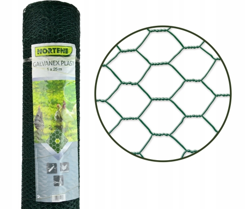 Siatka Metalowa Zielona 100cm 25m oczko 13mm HEXA