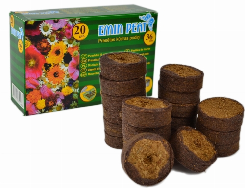Doniczki krążki torfowe pęczniejące 36mm 20szt Emin Peats