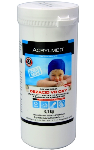 Aktywny Tlen 100g Dezacid VR OXY 100g Acrylmed do Basenu Wody granulat bez CHLORU