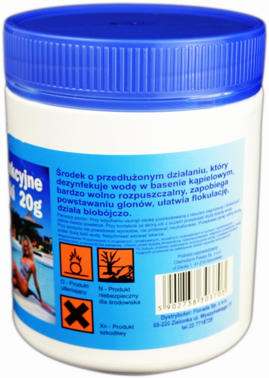 Multi Chlor w tabletkach 20g 400g + INTEX Pływak Dozownik Chloru