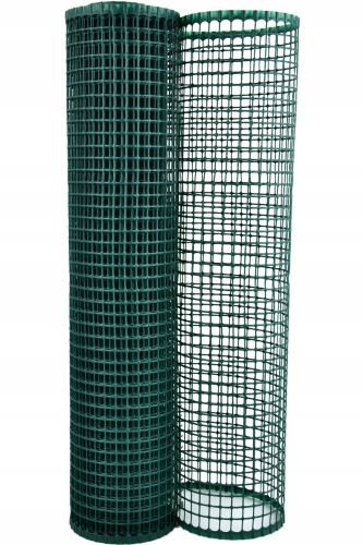 Siatka PCV Zielona 50cm 5m oczko 10x10mm Nortene Square Plastikowa 0,5x5m