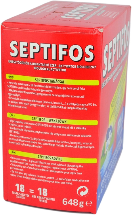 Septifos 18 saszetek Aktywator do Oczyszczalni