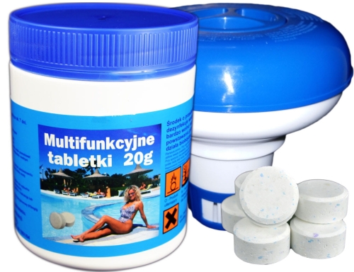 Multi Chlor w tabletkach 20g 400g + INTEX Pływak Dozownik Chloru