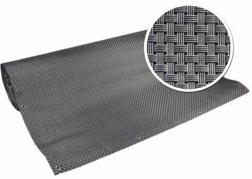 Osłona Balkonowa RATAN SREBRNA na WYMIAR Mata Technorattan 830g/m2